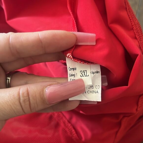 New Wet Look Patent Leather Red Bodysuit Zipper Catsuit Open Crotch Ling… - Picture 14 of 16